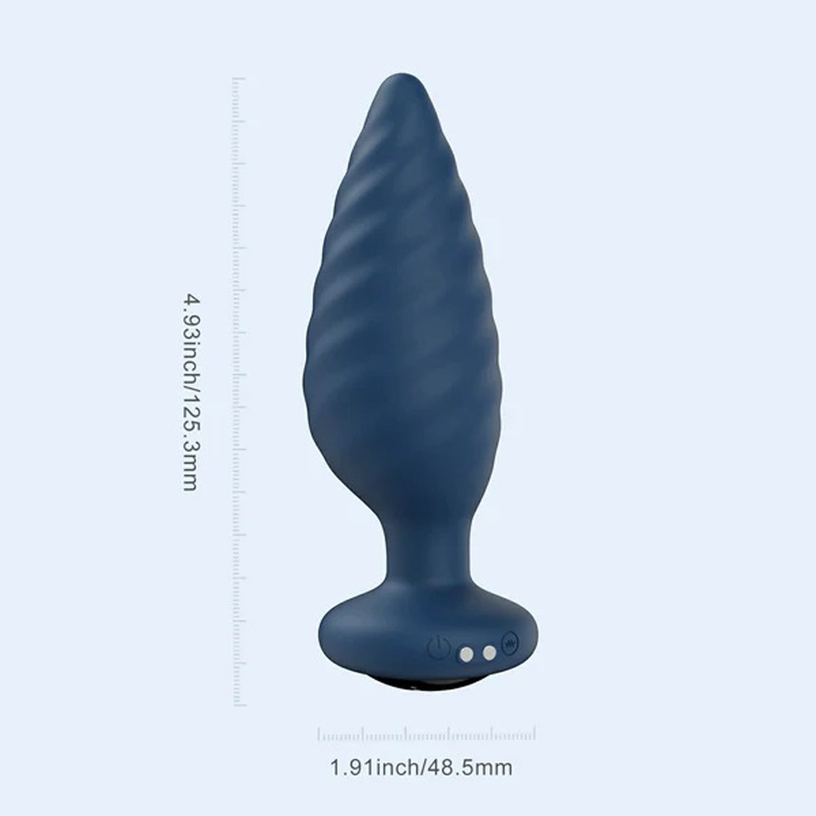 App Controlled Rotating Butt Plug - Blue - Permissive - 