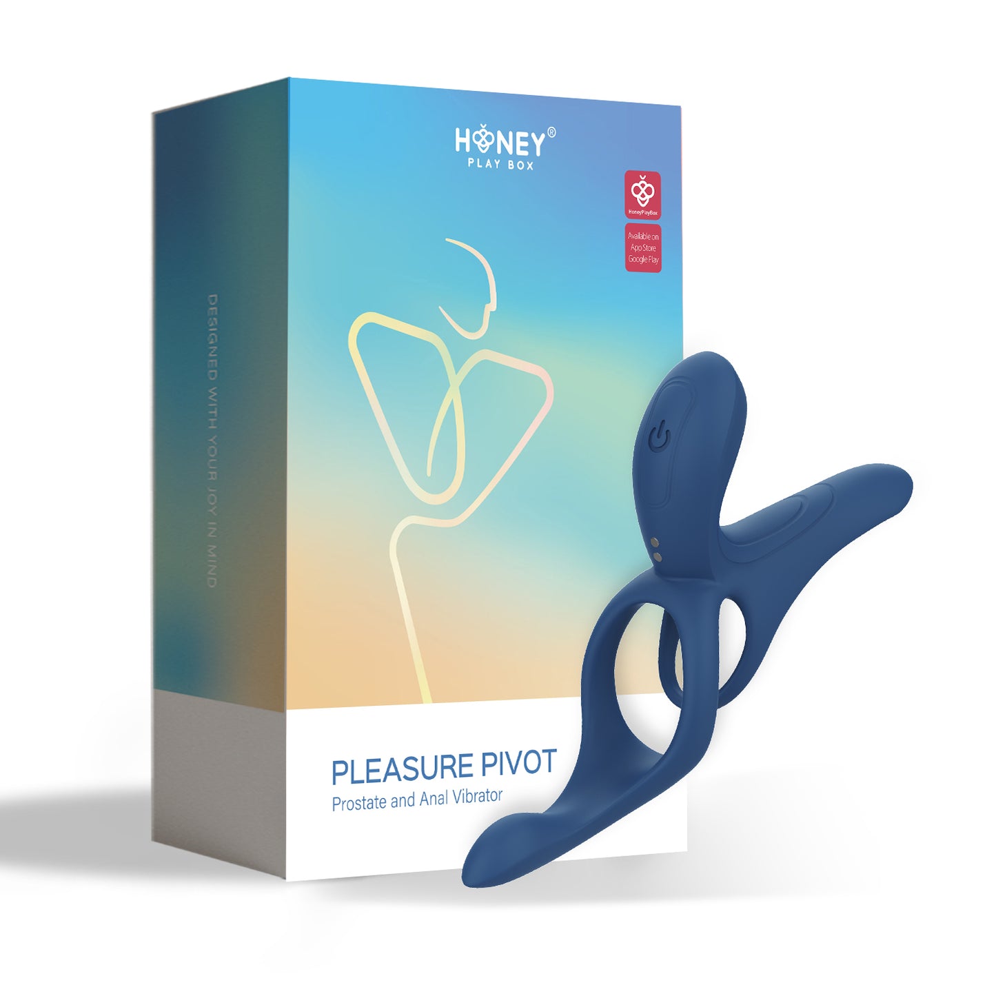 Pleasure Pivot - App Controlled - Couples Vibrator - Navy Blue - Permissive - Vibrators