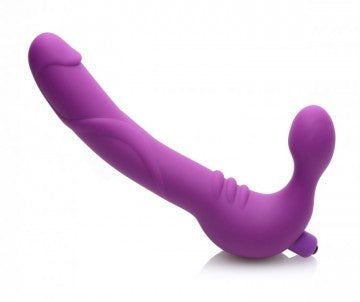 Royal Revolver Vibrating Strapless Strap- on Dildo - Purple - Permissive - Dildo