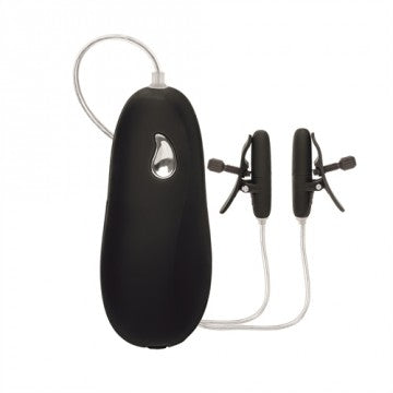 Vibrating Heated Nipple Teasers - Black - Permissive - nipple