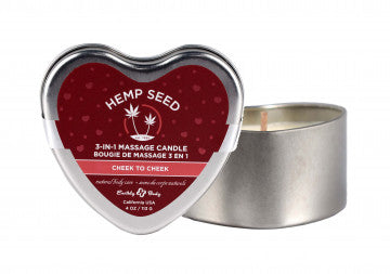 Hemp Seed 3-in-1 Heart Shaped Candles - Permissive - Candles