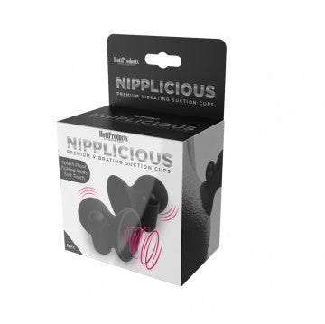 Nipplicious - Vibrating Nipple Suction Cups -  Black - Permissive - nipple