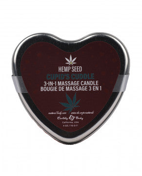 Hemp Seed 3-in-1 Heart Shaped Candles - Permissive - 