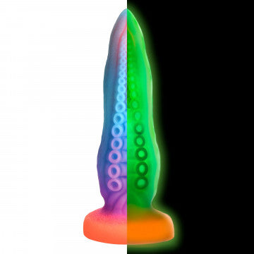 Tenta-Cock Glow-in-the-Dark Silicone Dildo - Permissive - 