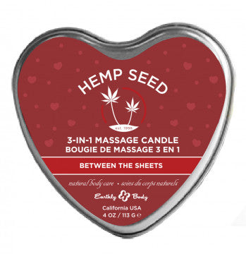 Hemp Seed 3-in-1 Heart Shaped Candles - Permissive - 