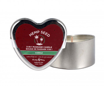 Hemp Seed 3-in-1 Heart Shaped Candles - Permissive - 