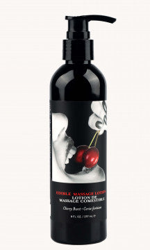 Edible Massage Lotion - Cherry - 8 Fl. Oz. - Permissive - Massage